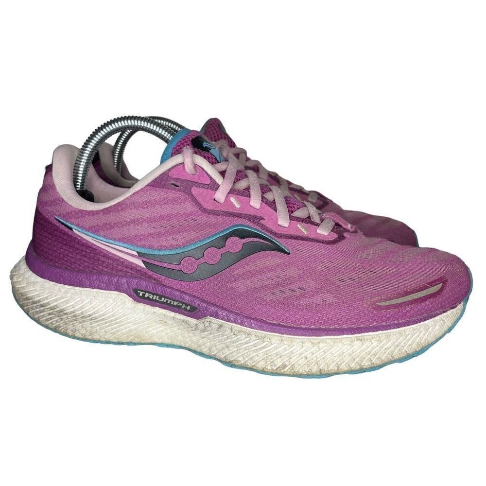 Saucony Womens Triumph 19 S10678-20 Purple Running Shoes Sneakers Size 9.5